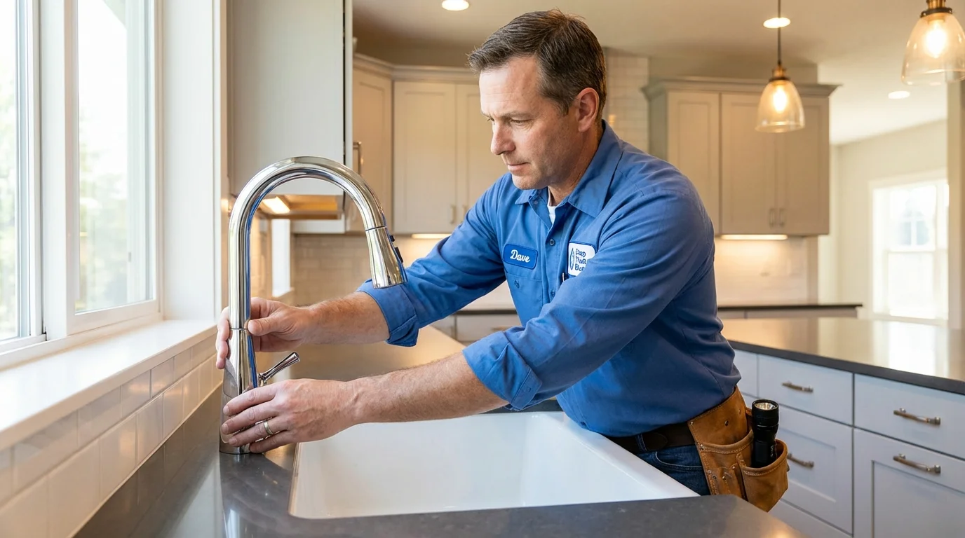 Kitchen faucet installation by Johns Plumbing LLC in Falfurrias